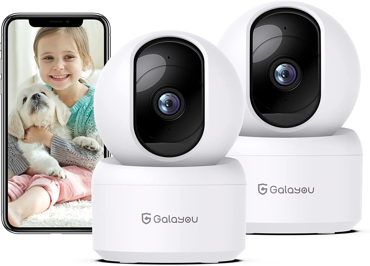 Galayou 2K HD Security Camera System with Motion Detection and Night Vision