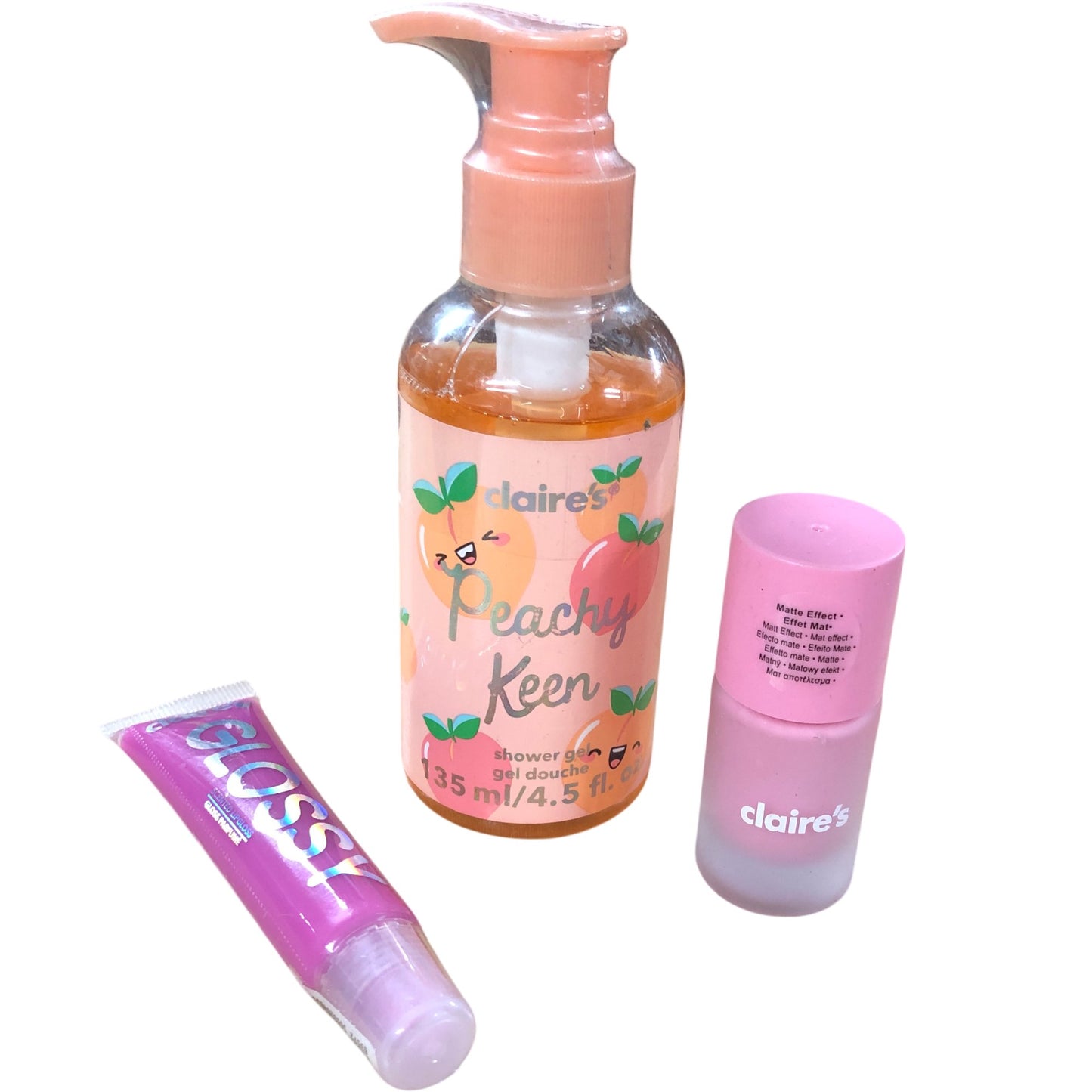 Claire's Peachy Keen Shower Gel 135ml Vegan Fruity Fragrance Bath Body Gel