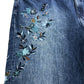 Embroidered Boyfriend Jeans Size 22 Women's Mid Denim
