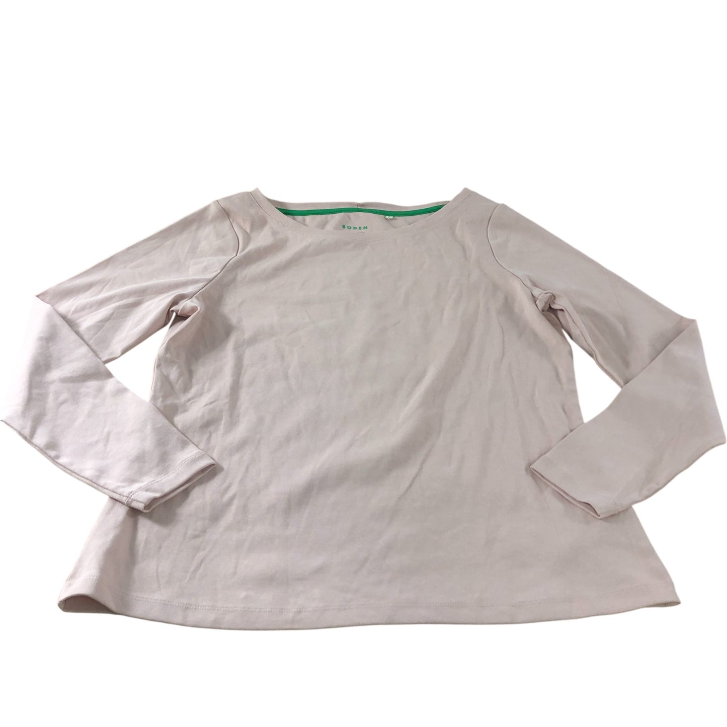 Boden Pink Boat Neck Long Sleeve Top - Size 18