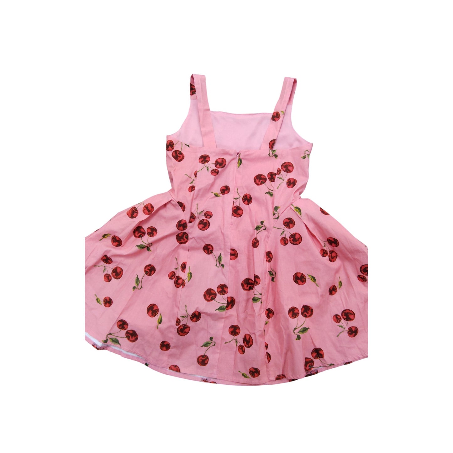 River Island Girls Cherry Print Dress UK8 Pink Summer Sleeveless 8 Years