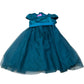 Girls Dress Aged 5 Elegant Short Sleeve Teal Tulle