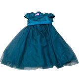 Girls Dress Aged 5 Elegant Short Sleeve Teal Tulle