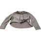 River Island Overshirt Jacket UK Size 8 Women's Brown Faux Leather Long Sleeve