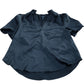 River Island Women's Black V Neck Short Sleeve Blouse Size 8 Soft Fabric Top