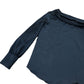 River Island Off The Shoulder Blouse UK Size 8 Women's Long Sleeve Black Satin