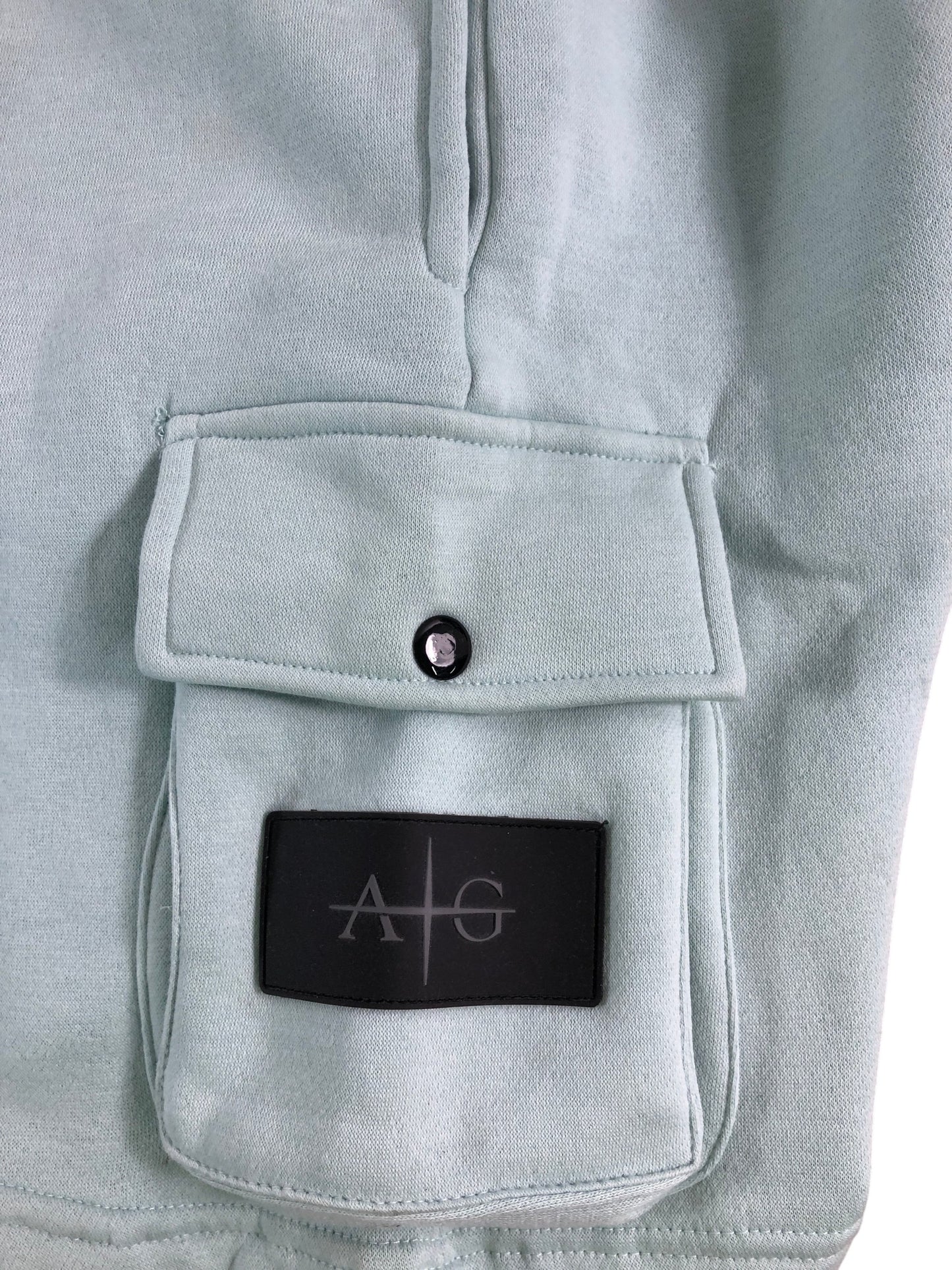 AVANT GARDE UK M Men's Cargo Shorts Light Blue Cotton Blend