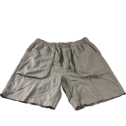 Branded Beige Linen Shorts - Size Medium