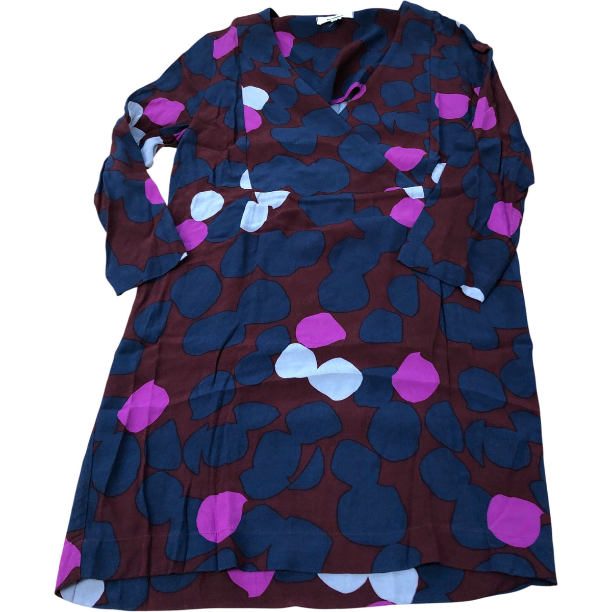 Women's Viscose Dress UK 6 Long Sleeve Multicoloured