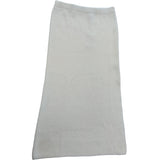 River Island Women's Midi Skirt UK M Cream Knit Design Side Split