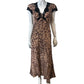 Rixo Amari Leopard Print Maxi Dress Women's Size S - UK 10 Lace Detail