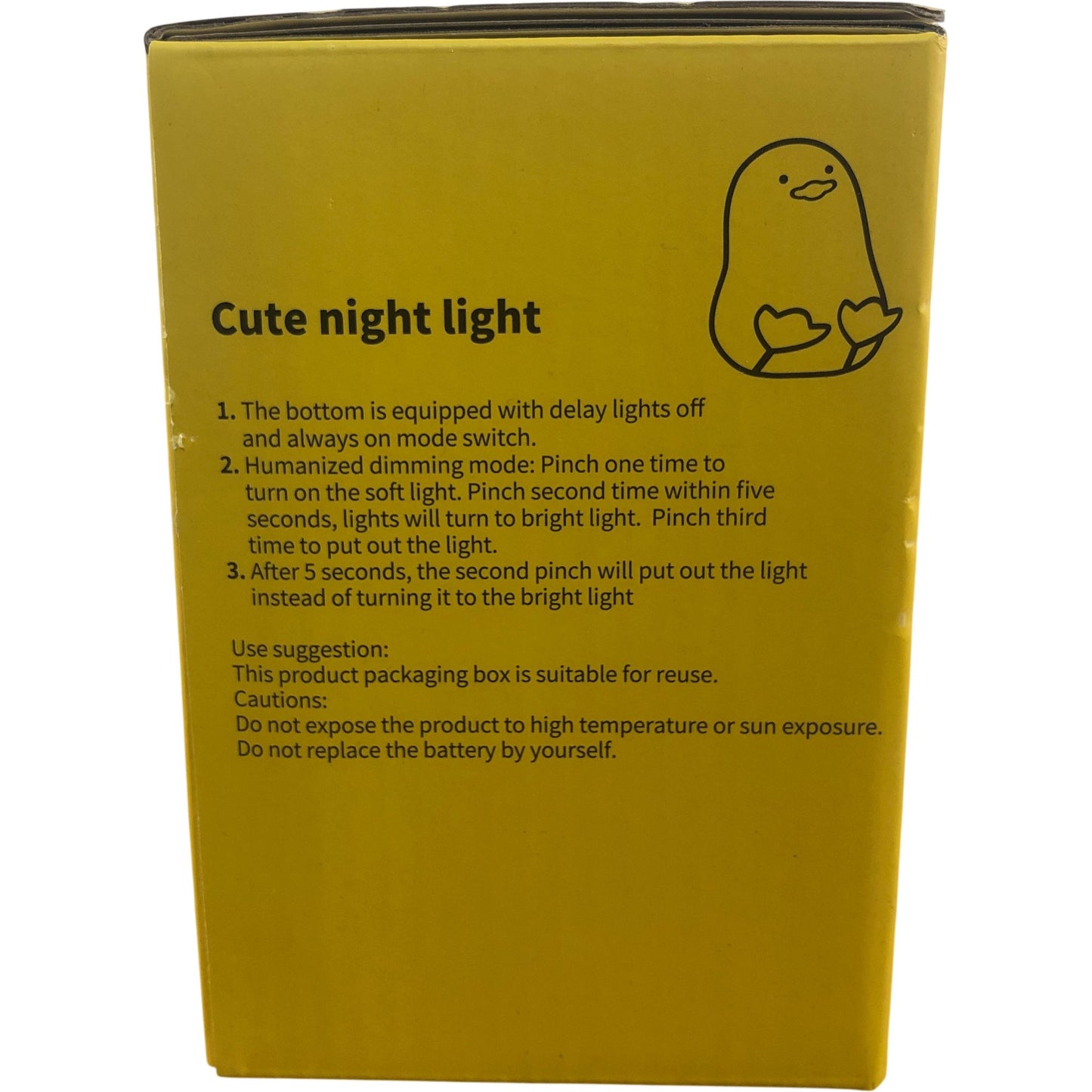 Cute Duck Night Light Baby Soother Soft Silicone Dimmable Rechargeable