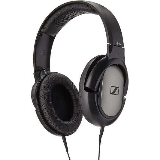 Sennheiser HD 206 Stereo Headphones Powerful Sound Closed Design Lightweight