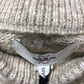 River Island Chunky Knit Sweater UK Medium Men's Cream Cable Design Wool Blend