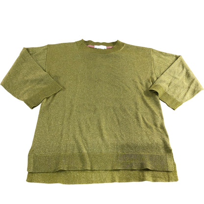 Sparkle Jumper Women's Chart Olive Green 3/4 Sleeve