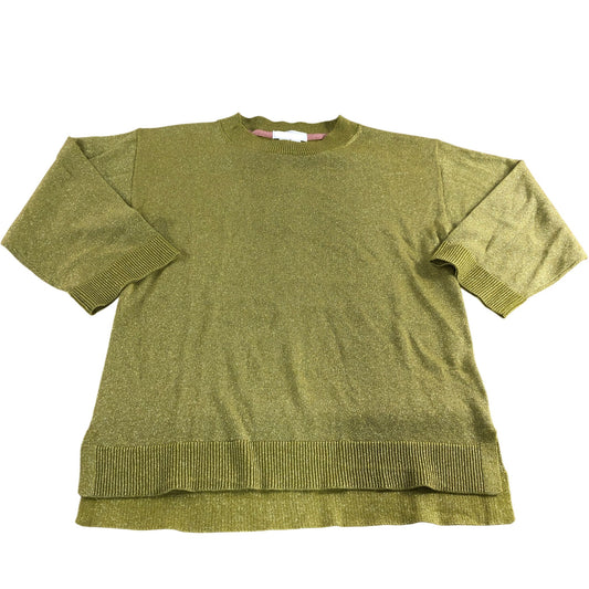 Sparkle Jumper Women's Chart Olive Green 3/4 Sleeve