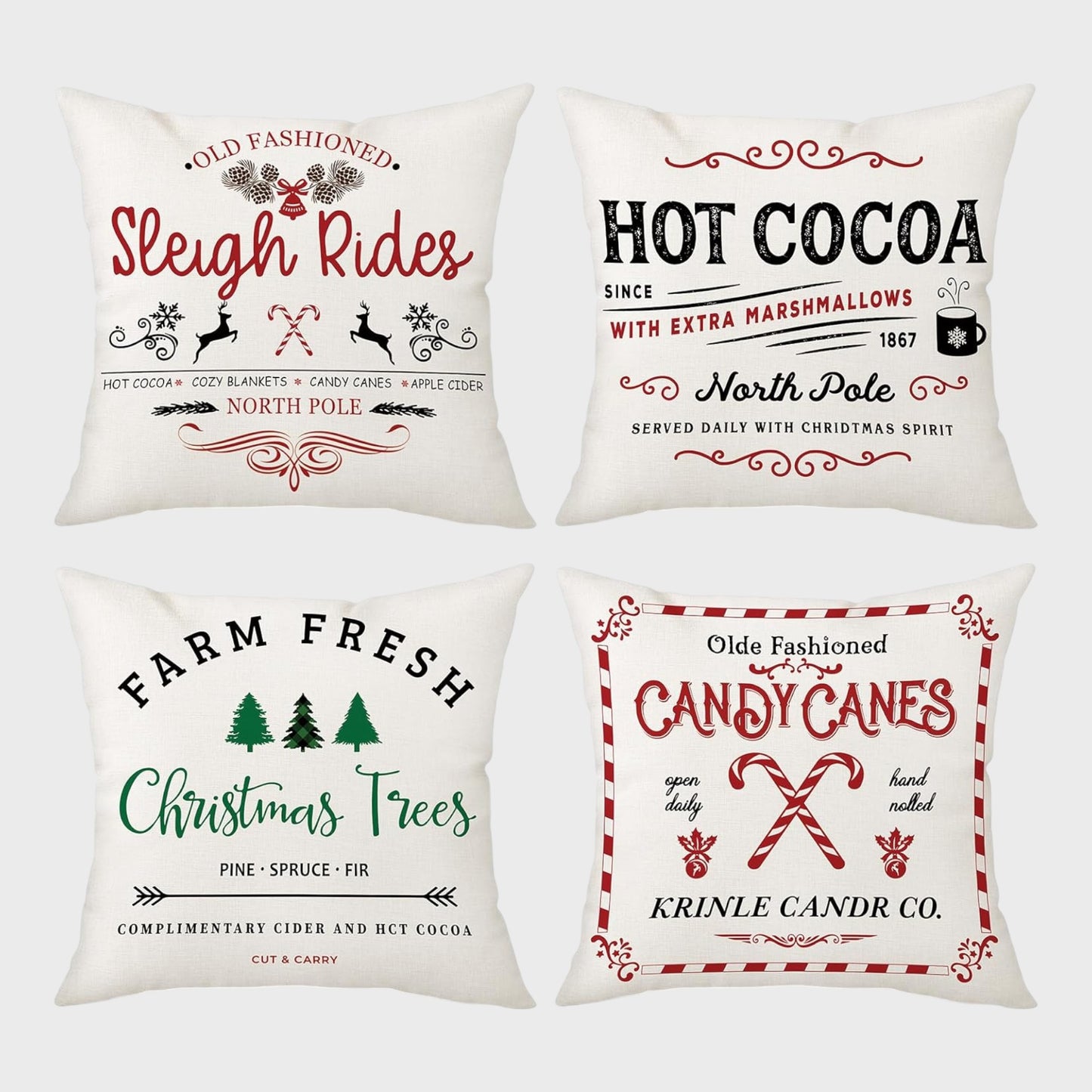 Christmas Decorative Cushion Covers Set Of 4