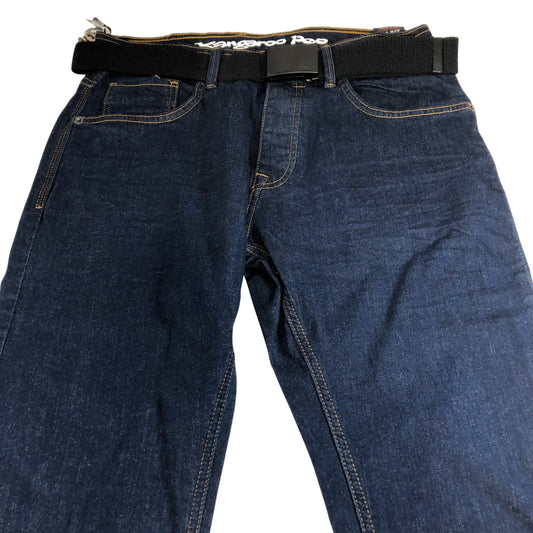 Kangaroo Poo Men's Jeans 32W 34L Dark Denim Cotton Stretch Fit