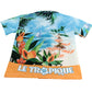 River Island Poolside Le Tropique Short Sleeve Shirt UK7-8 Yrs Tropical Blue