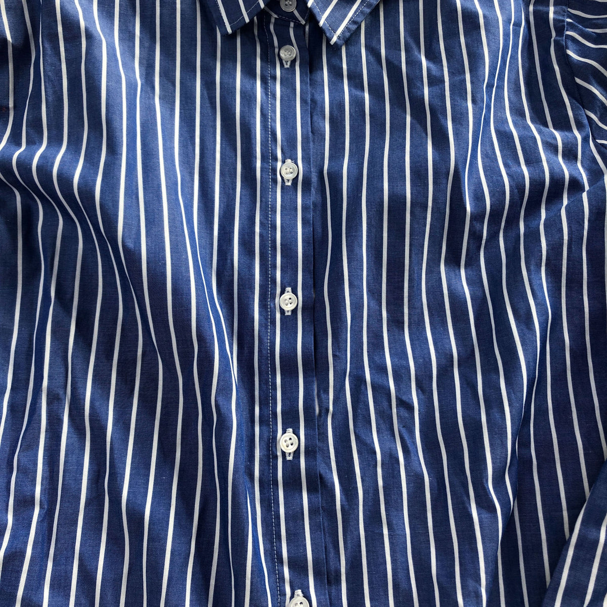 Baukjen Organic Cotton Shirt UK Size 8 Women's Blue Striped
