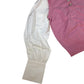 River Island UK8 Women's Pink Sweater Top With White Long Sleeves And Buttons