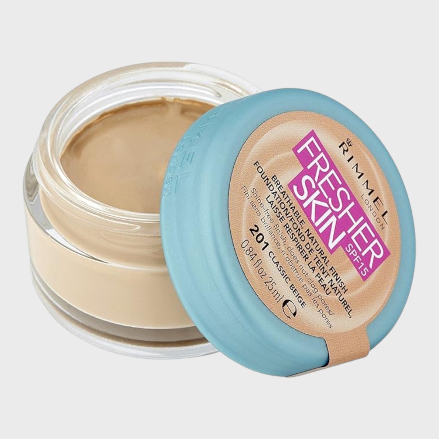 Rimmel London Fresher Skin Foundation - 201 Classic Beige SPF 15