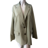 Branded Blazer UK XL Women's Tailored Jacket Light Green Casual