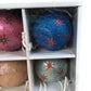 Glittery Christmas Ornaments Set of 9 Colourful Festive Decorative Balls