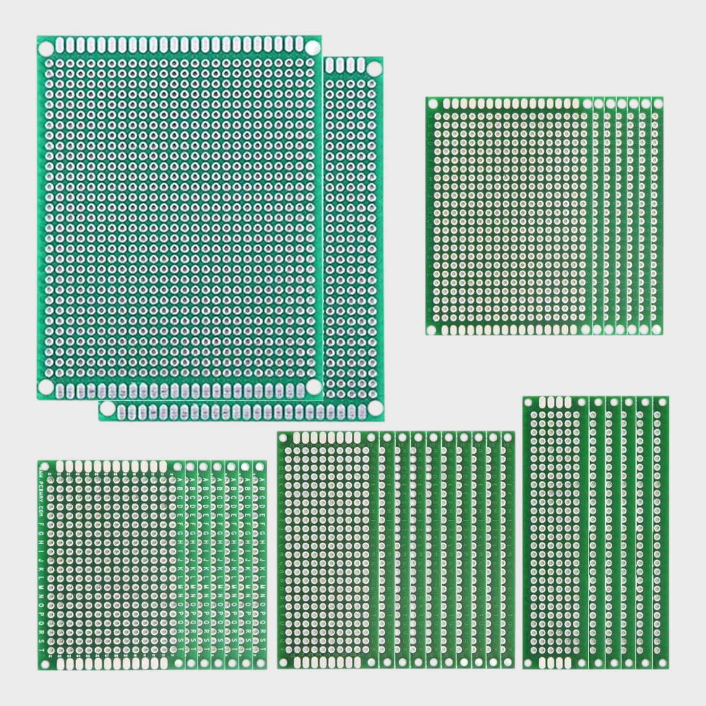 Double Sided Prototype Circuit Boards - 5 Sizes - 100 Pieces