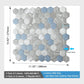 BeNice Premium Peel & Stick Wall Tiles Blue Gray Hexagonal 10 Sheets