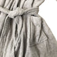 The White Company Fluffy Robe Women's Soft Grey 100% Cotton Loungewear Size 14