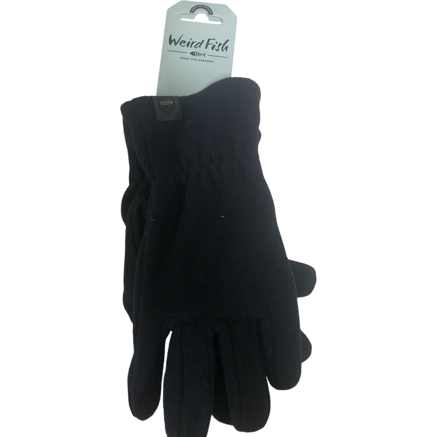Weird Fish Fleece Gloves Navy Warm Winter Accessories Handwear