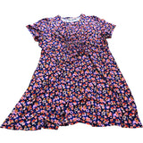 Blue Floral Leaf Dress - Size 20