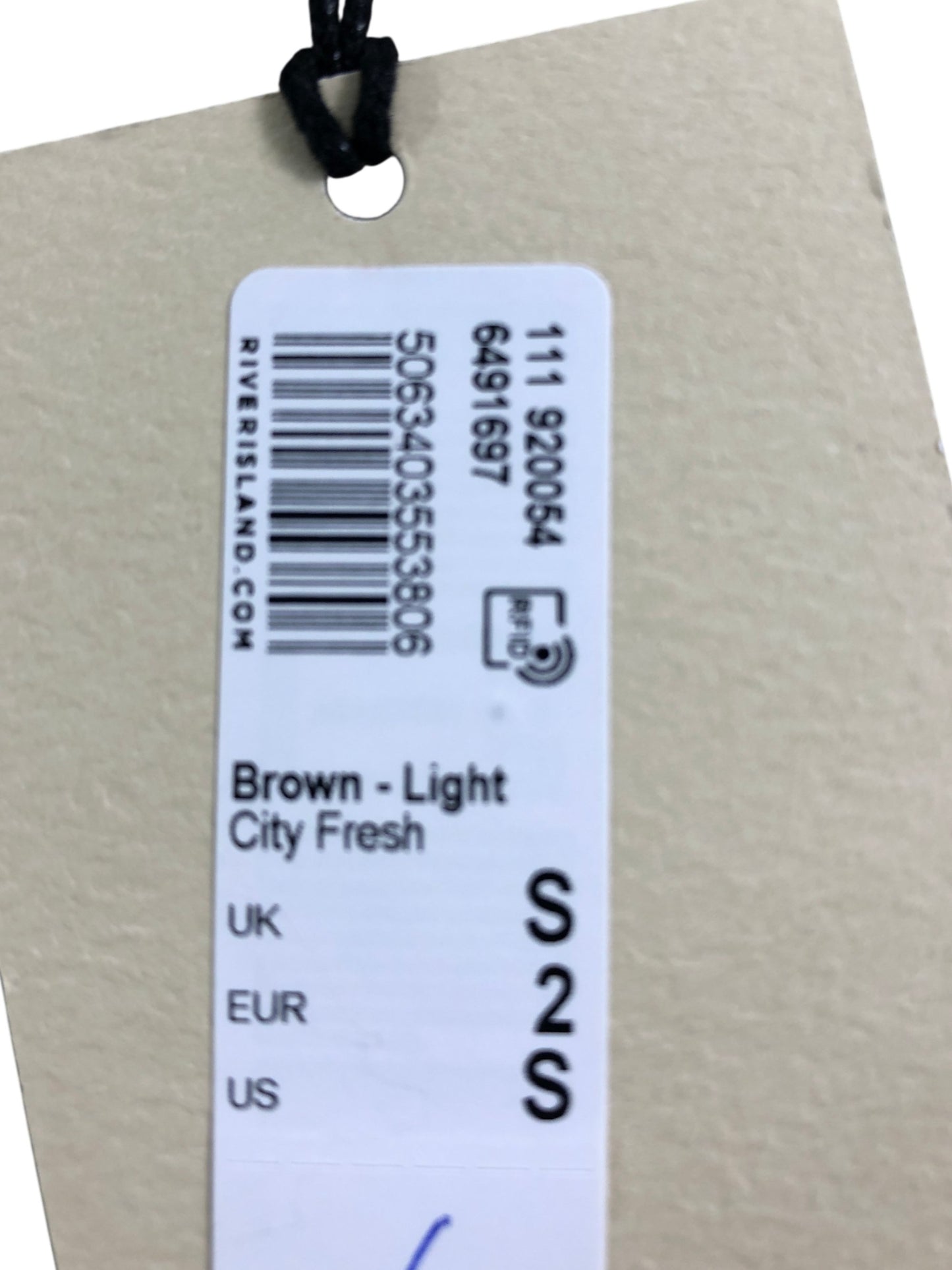 River Island Light Brown Cardigan UK Size S Women's Open Front Cozy Knit