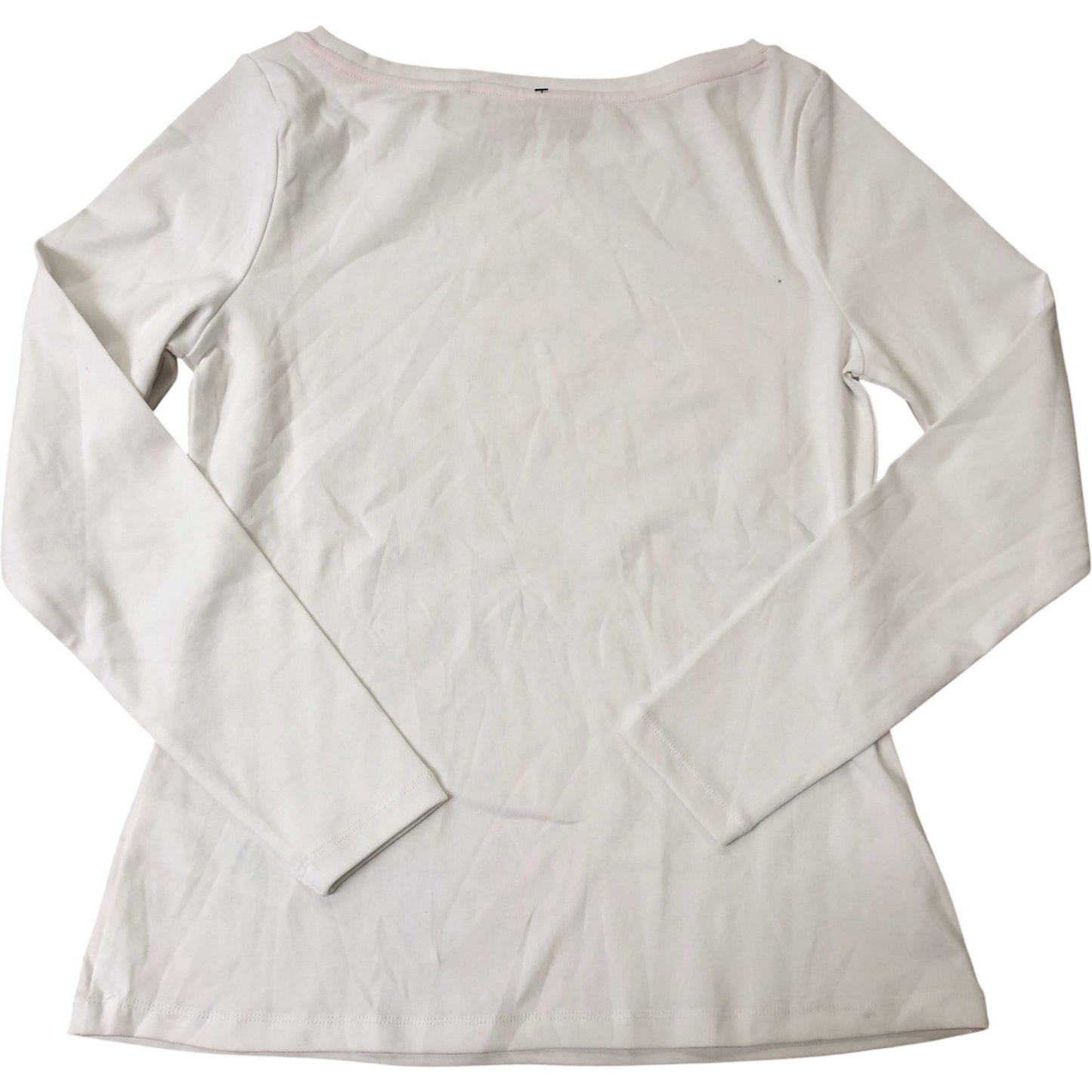 Boden Long Sleeve Top Women's Soft Casual White Cotton Blend Size 14