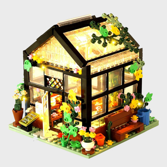 Dream Cottage Flower Shop Building Blocks with Lighting Kit