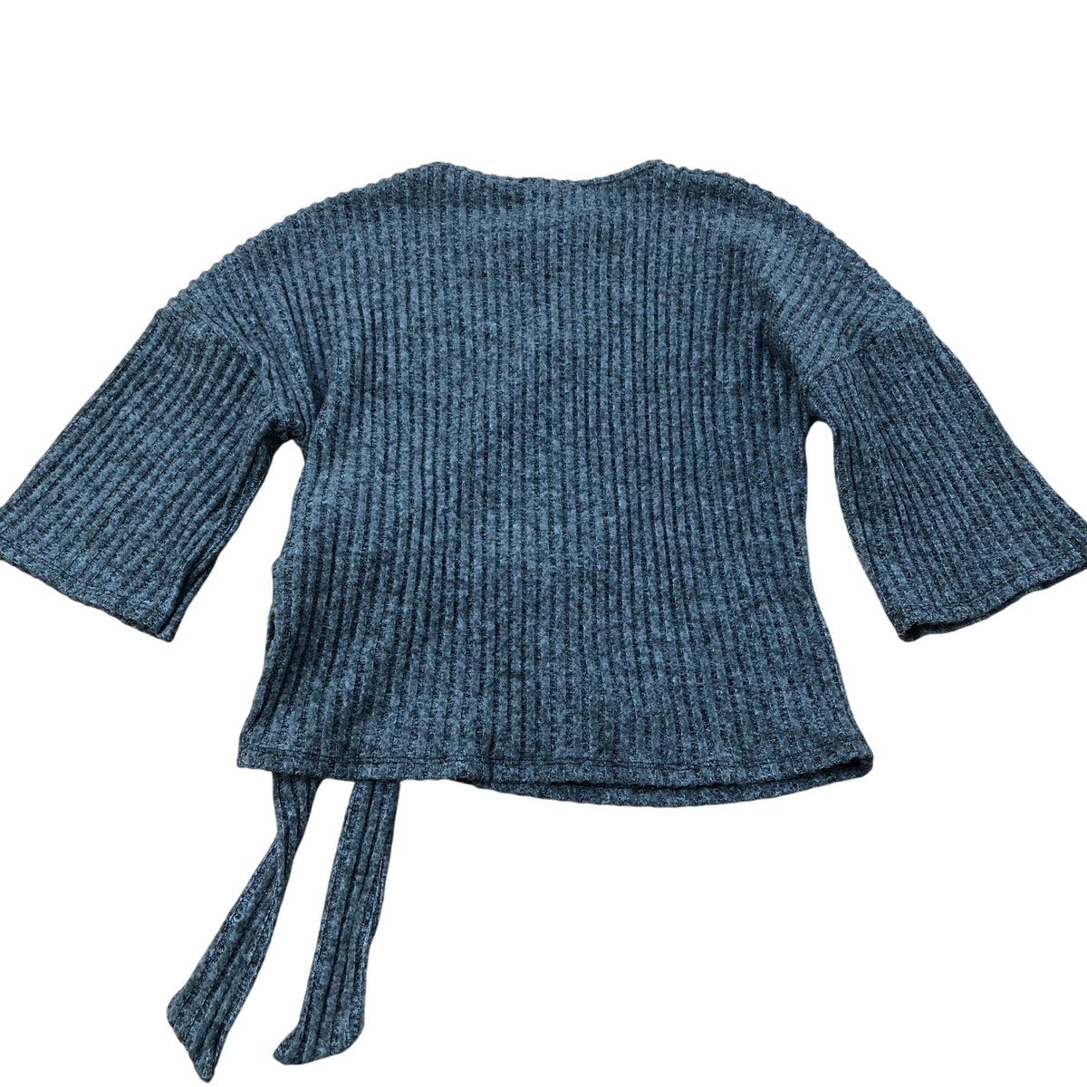 River Island Knit Sweater Comfortable Grey Ribbed Loose Fit Top