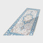Soft Short Pile Lace Design Blue Rug - 80cm x 180cm