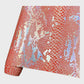 Embossed PU Faux Leather Crafting Roll - Orange Snakeskin - Pack of Two