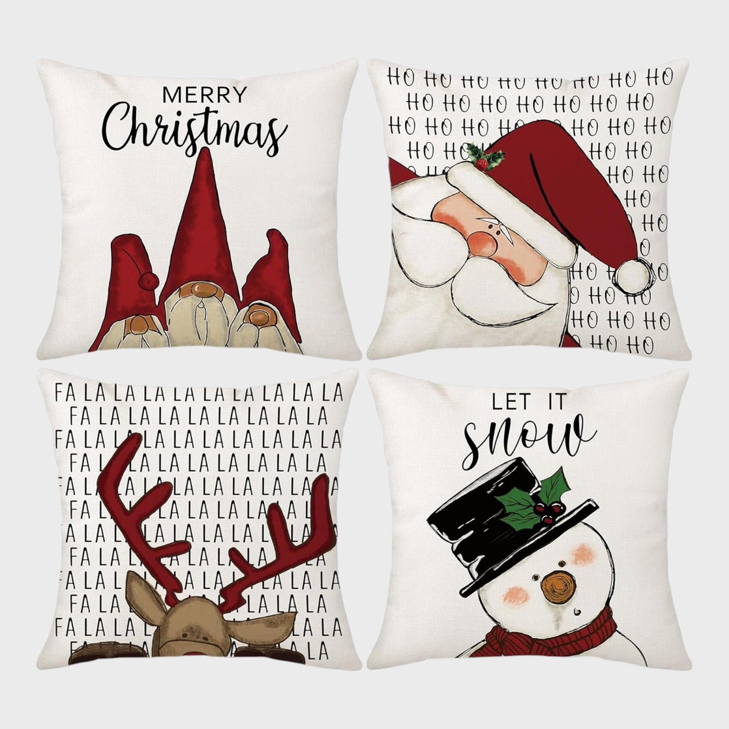 Christmas Decorative Cushion Covers Set Of 4