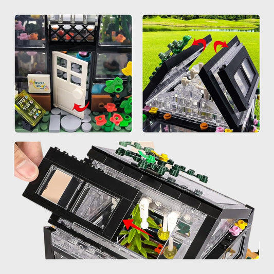 Dream Cottage Flower Shop Building Blocks with Lighting Kit