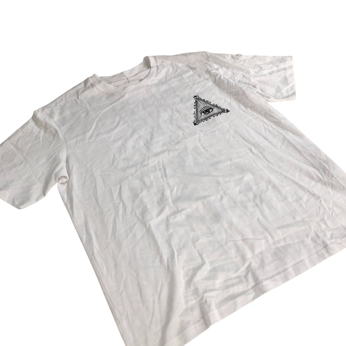 Jack & Jones Eye Graphic T-Shirt Men's White 100 Cotton Casual Top Large