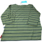 Weird Fish Olive Green Striped Top Women's 100 Percent Organic Cotton Size 14