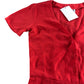 Dancing Leopard Red Button Up Playsuit Size 6 Women's Short Sleeve