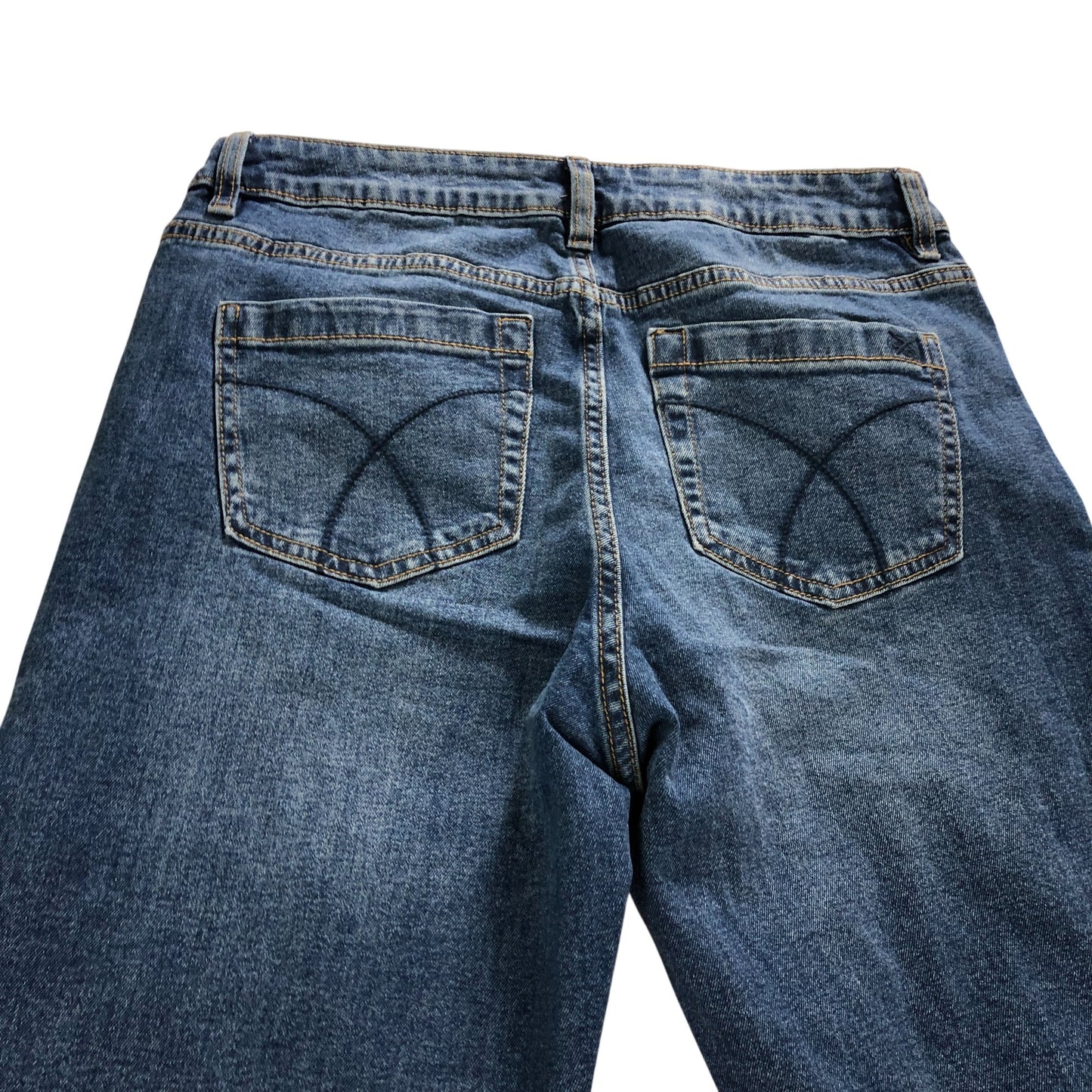 Crew Clothing Company Straight Fit Jeans UK12R Women's Denim Blue Cotton Blend