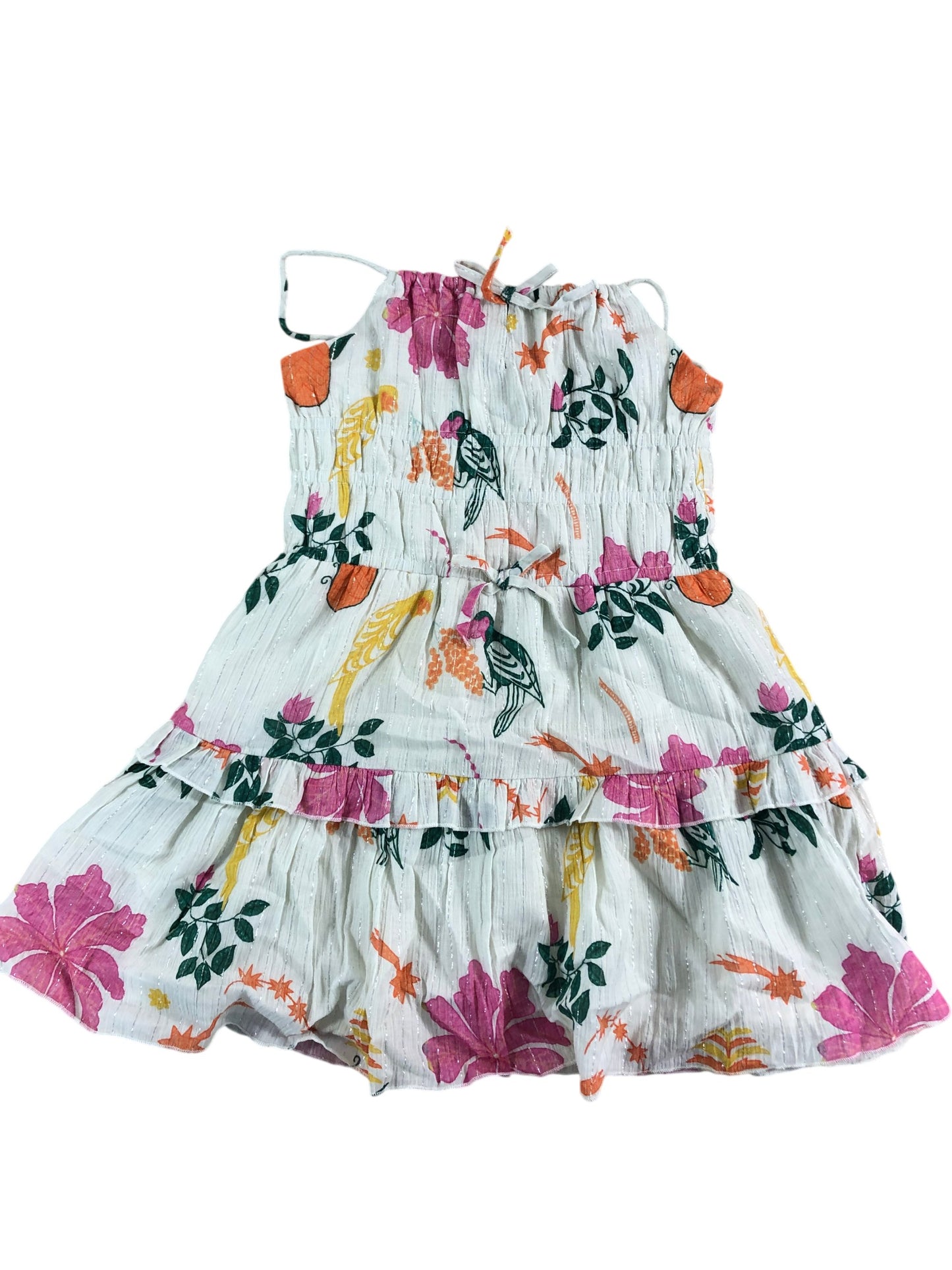River Island Girls Floral Print Dress Age 7-8 Years Lightweight Summer Style