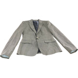 River Island Blazer UK34R Men's Tailored Fit Beige Check Blazer
