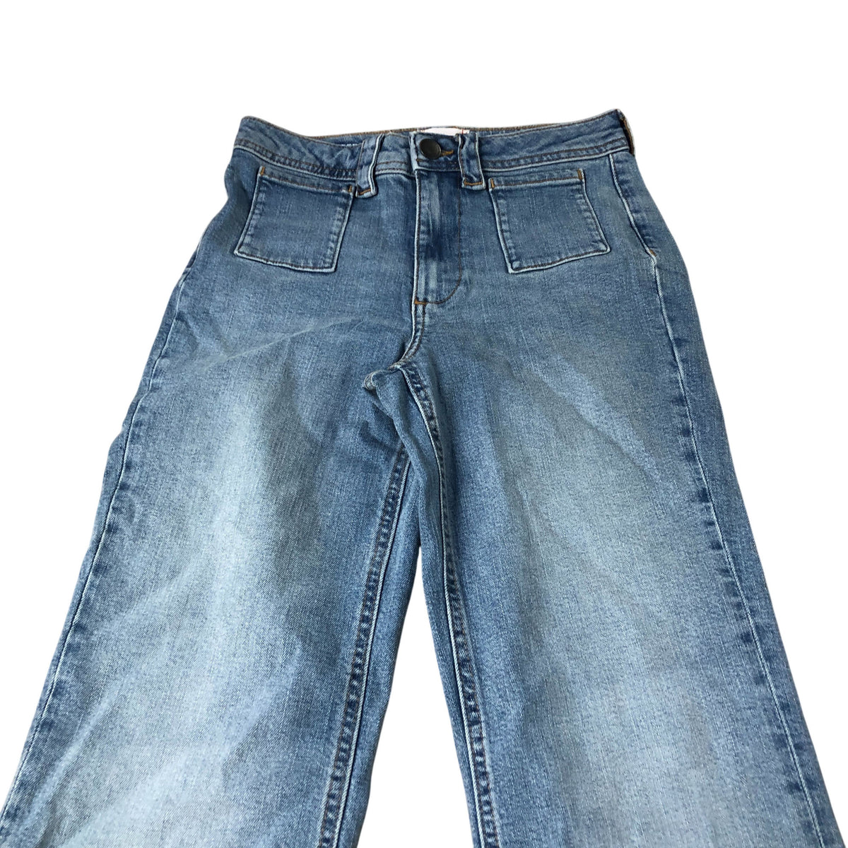 River Island Relaxed  Flared Jeans Women's Light Blue Denim Casual UK8