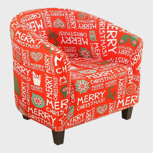 Merry Christmas Tub Chair Cover