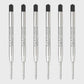 Parker Ballpoint Pen Refills - Black Quink Flow - 6 Pack